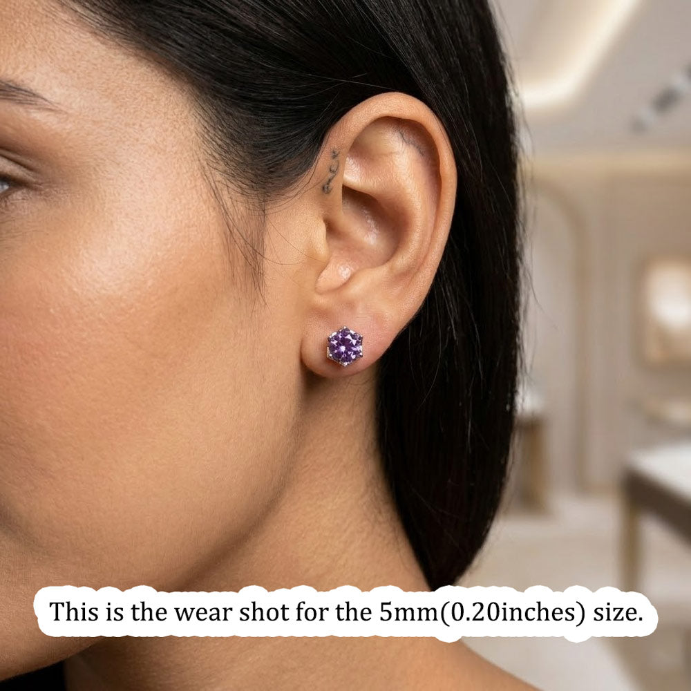 5mm–9mm Lotus Stud Earring Setting S925 Sterling Silver for DIY Jewelry Making