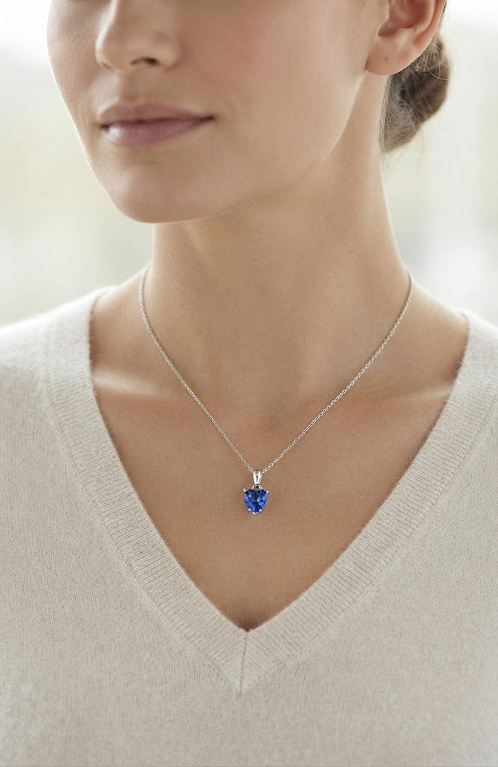 6mm and 7mm Heart Pendant Settings in S925 Sterling Silver